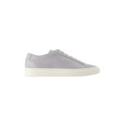 Common Projects Läder Sneakers - Rund Tå, Översta Snörning Blue, Dam