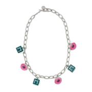 Marni Rosa Blommor Malakit Halsband Multicolor, Unisex