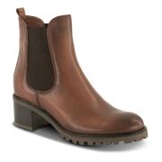 B&Co Stilren BCO stövel med 50mm blockklack Brown, Dam