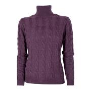 Cashmere Company Rullkrage Purple, Dam