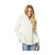 Loveshackfancy Höst Boucle Blazer Beige, Dam