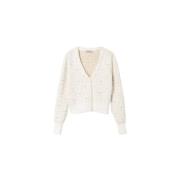 Twinset Angora Jacquard Cardigan Beige, Dam