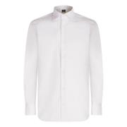 Boggi Milano Slim Fit Bomulls-Pinpoint-Skjorta White, Herr