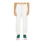 Moncler Corduroy Track Pants med Logo Patch White, Dam