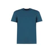 Zanone Petrolblå Bomull T-shirt Blue, Herr