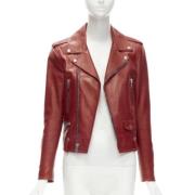 Saint Laurent Vintage Pre-owned Läder ytterklder Red, Dam