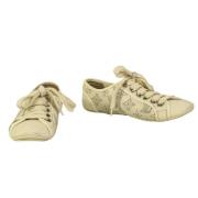 Louis Vuitton Vintage Pre-owned Läder sneakers Beige, Dam