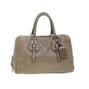 Prada Vintage Pre-owned Läder handvskor Gray, Dam