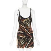 Versace Pre-owned Pre-owned Silke klnningar Brown, Dam