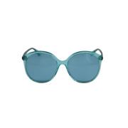 Gucci Vintage Turkos Oversized Rund Solglasögon Blue, Dam