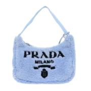 Prada Vintage Förägande Blå Päls Prada Re-edition Väska Blue, Dam