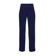 Manila Grace Straight Trousers Blue, Dam