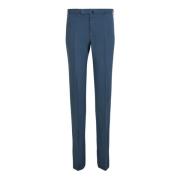 Incotex Slim-Fit Blå Bomull Linne Byxor Blue, Herr