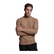 Altea Merinos Turtleneck Sweater Brown, Herr