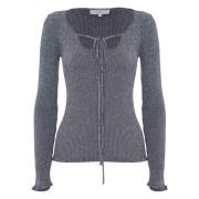 Kocca Long sleeve sweater with bow Gray, Dam