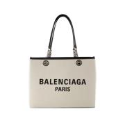 Balenciaga Vintage Pre-owned Bomull balenciaga-vskor Beige, Dam