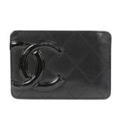 Chanel Vintage Italienska läderplånböcker, begagnade, 4.2 längd Black,...