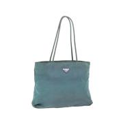 Prada Vintage Pre-owned Nylon prada-vskor Blue, Dam