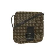 Fendi Vintage Begagnad Brun canvas Fendi axelväska Brown, Dam