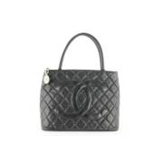 Chanel Vintage Begagnad Axelväska Black, Dam