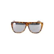 Saint Laurent Vintage Pre-owned Acetat solglasgon Brown, Dam