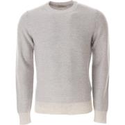 Brooksfield Round-neck Knitwear Gray, Herr