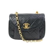 Chanel Vintage Begagnad Axelväska Black, Dam