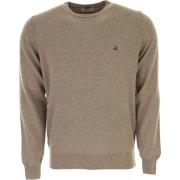 Brooksfield Round-neck Knitwear Brown, Herr