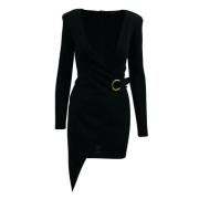 Balmain Pre-owned Förägda ullklänningar Black, Dam