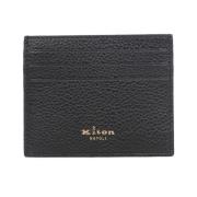 Kiton Läderkorthållare Black, Herr