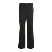 Ann Demeulemeester Leather Trousers Black, Dam