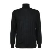 Filippo De Laurentiis Grön Merino Turtleneck Tröja Black, Herr