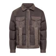 Salvatore Santoro Bomber Jackets Brown, Herr