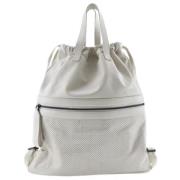 Bottega Veneta Vintage Pre-owned Läder ryggsckar White, Dam