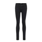 7 For All Mankind Jeans den magra smala illusionen Black, Dam