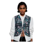 Antik Batik Flora print gilet Black, Dam