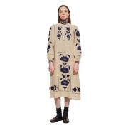 Antik Batik Midi Dresses Beige, Dam