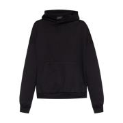 Balenciaga Svart Bomullshoodie med Logotyptryck Black, Dam