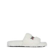 Balenciaga Vita Fusk Shearling Slides White, Dam