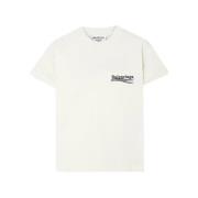 Balenciaga Vintage Politisk Kampanj Jersey Skjorta White, Herr