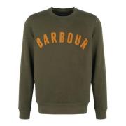 Barbour Vintage Logo Crew Sweatshirt Green, Herr