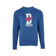 Barbour Famous Duke Sweatshirt i Mid Blue Blue, Herr