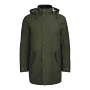 Barbour Avtagbar Huva Mac-Jacka med Vadderat Foder Green, Herr