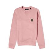 Belstaff Klassisk Svart Bomullssweatshirt med Bakre Knut Pink, Herr