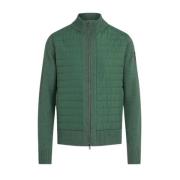 Belstaff Atlas Green Full Zip Stickad Jacka Green, Herr