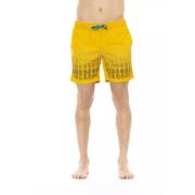 Bikkembergs Gula badshorts med Degredé-tryck Yellow, Herr