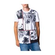 Bikkembergs Herr Print T-shirt White, Herr