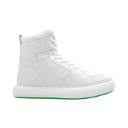 Bottega Veneta Vita Läder High-Top Sneakers med Logo White, Herr