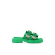Bottega Veneta ‘Flash’ slides Green, Dam