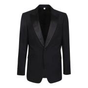 Burberry Sofistikerad Tuxedo Jacka med Ekblad Emblem Black, Herr